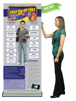 C&E Energy Drinks Retractable Banner w/Stand