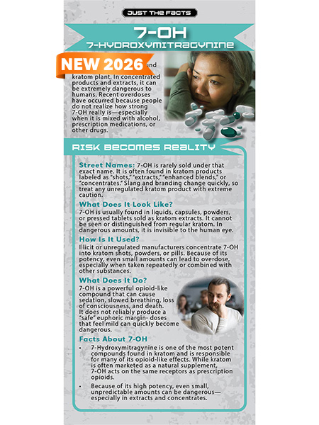 Just the Facts Rack Card: 7-OH (7 Hydroxymitragynine)