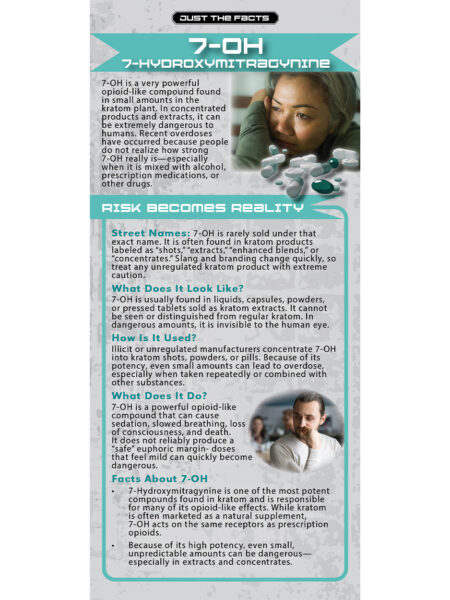 Just the Facts Rack Card: 7-OH (7 Hydroxymitragynine)
