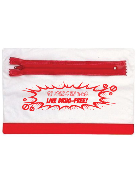 Be Your Own Hero. Live Drug-Free! Pencil Pouch