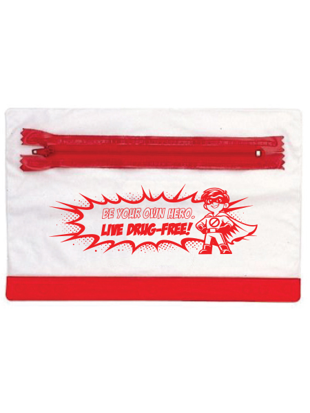 Be Your Own Hero. Live Drug-Free! Youth Pencil Pouch