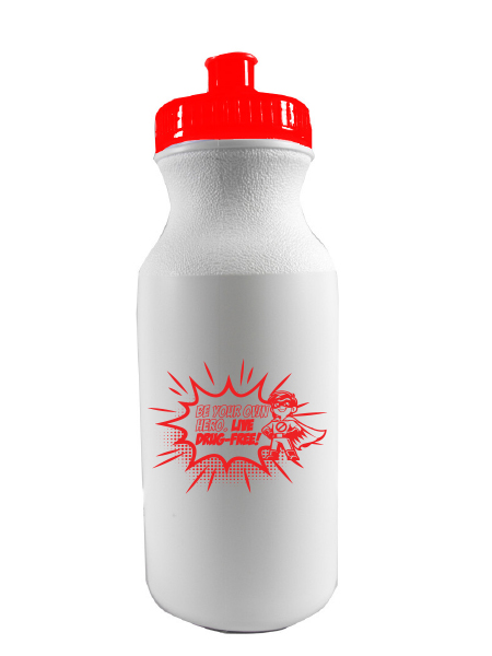 Be Your Own Hero. Live Drug-Free! 20 oz. Sports Bottle Youth